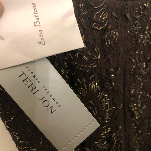 Teri Jon ball gown. Size 8. New w/tags!  Espresso - Picture 6 of 7